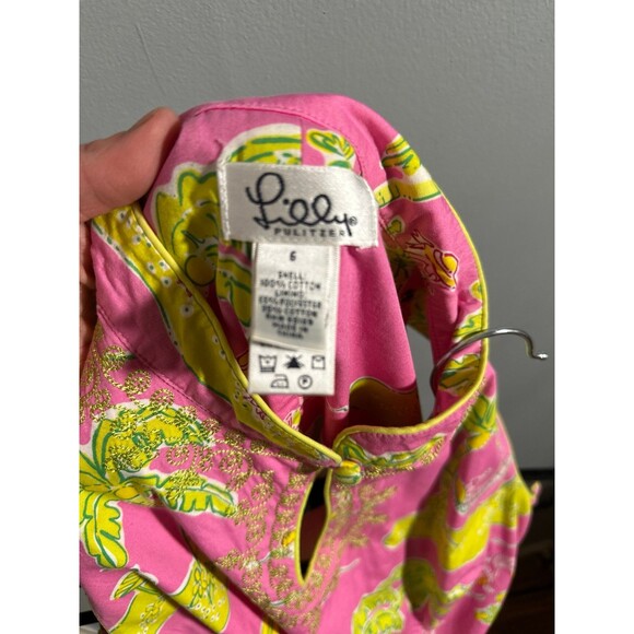 Lilly Pulitzer Women’s Pink Flamingo Palm Tree & Golf Dress - Picture 5 of 5